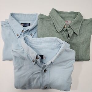 Tyndale FRMC Workwear Shirts Lot Mens XL Blue Green Flame Resistant  Arc Rated